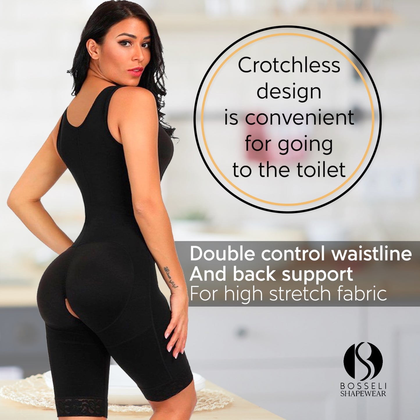 Ultimate Stretch Nude Hooks shaping girdles without crotch and without padding, available in plus size.