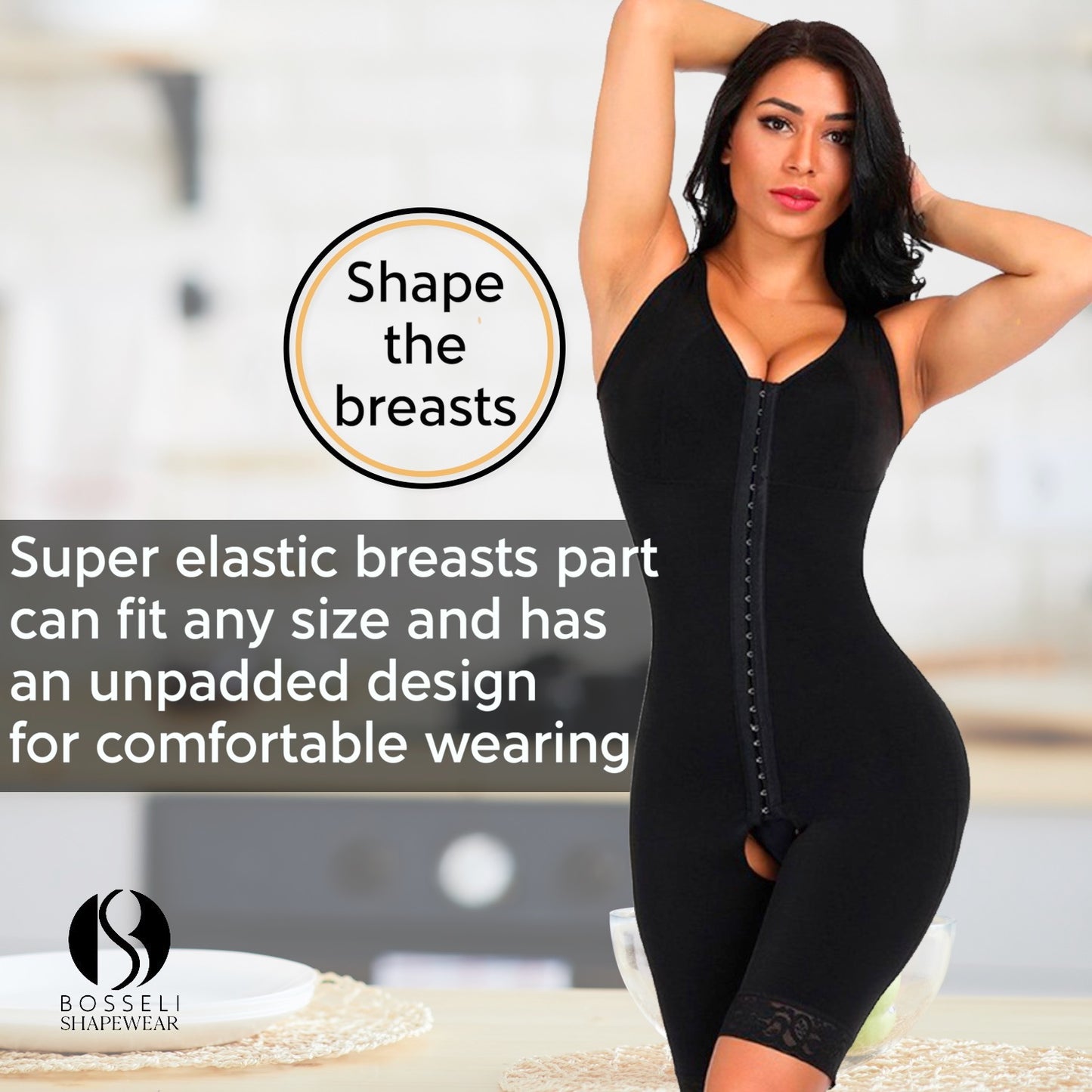 Ultimate Stretch Nude Hooks shaping girdles without crotch and without padding, available in plus size.