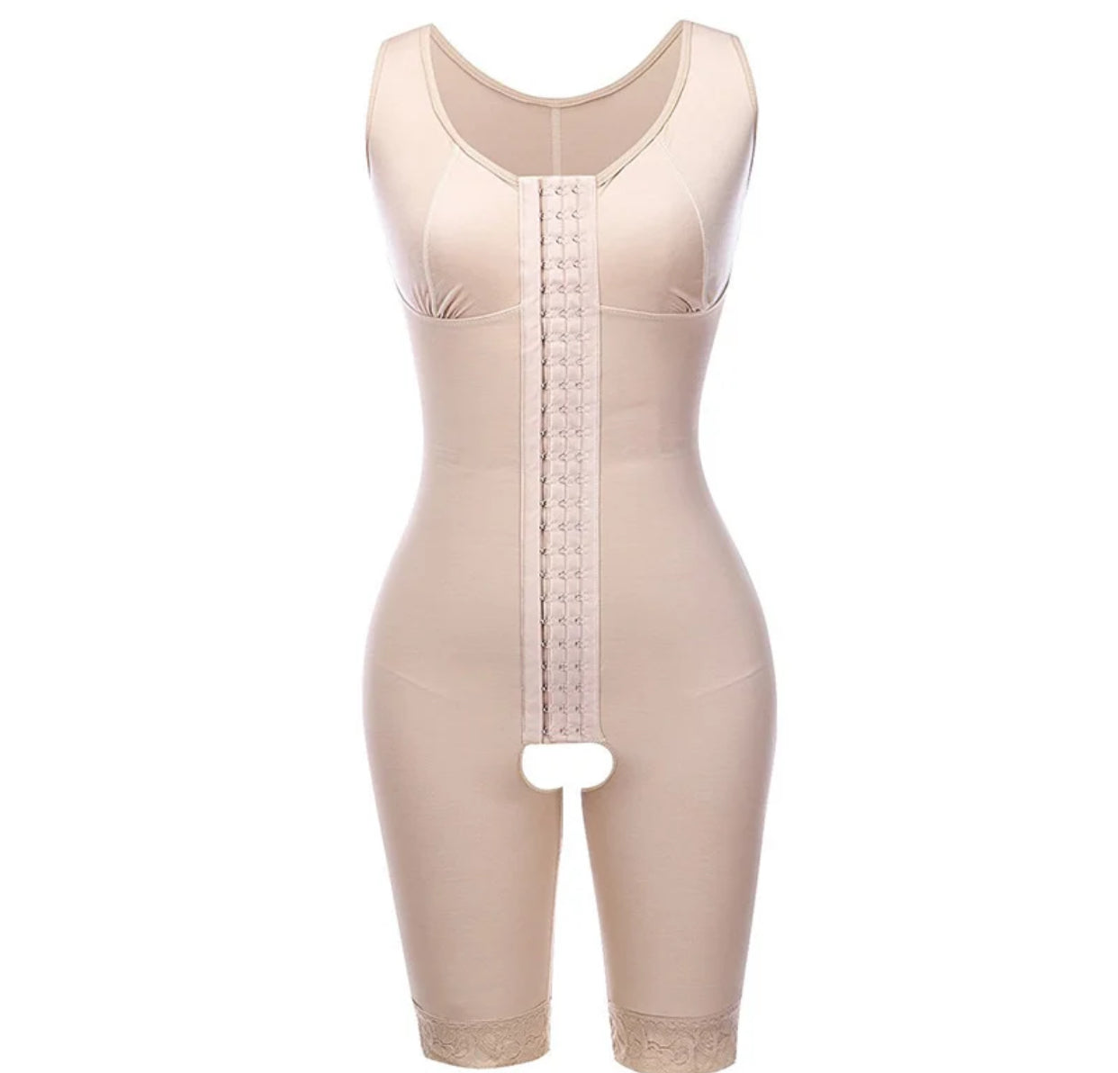 Ultimate Stretch Nude Hooks shaping girdles without crotch and without padding, available in plus size.