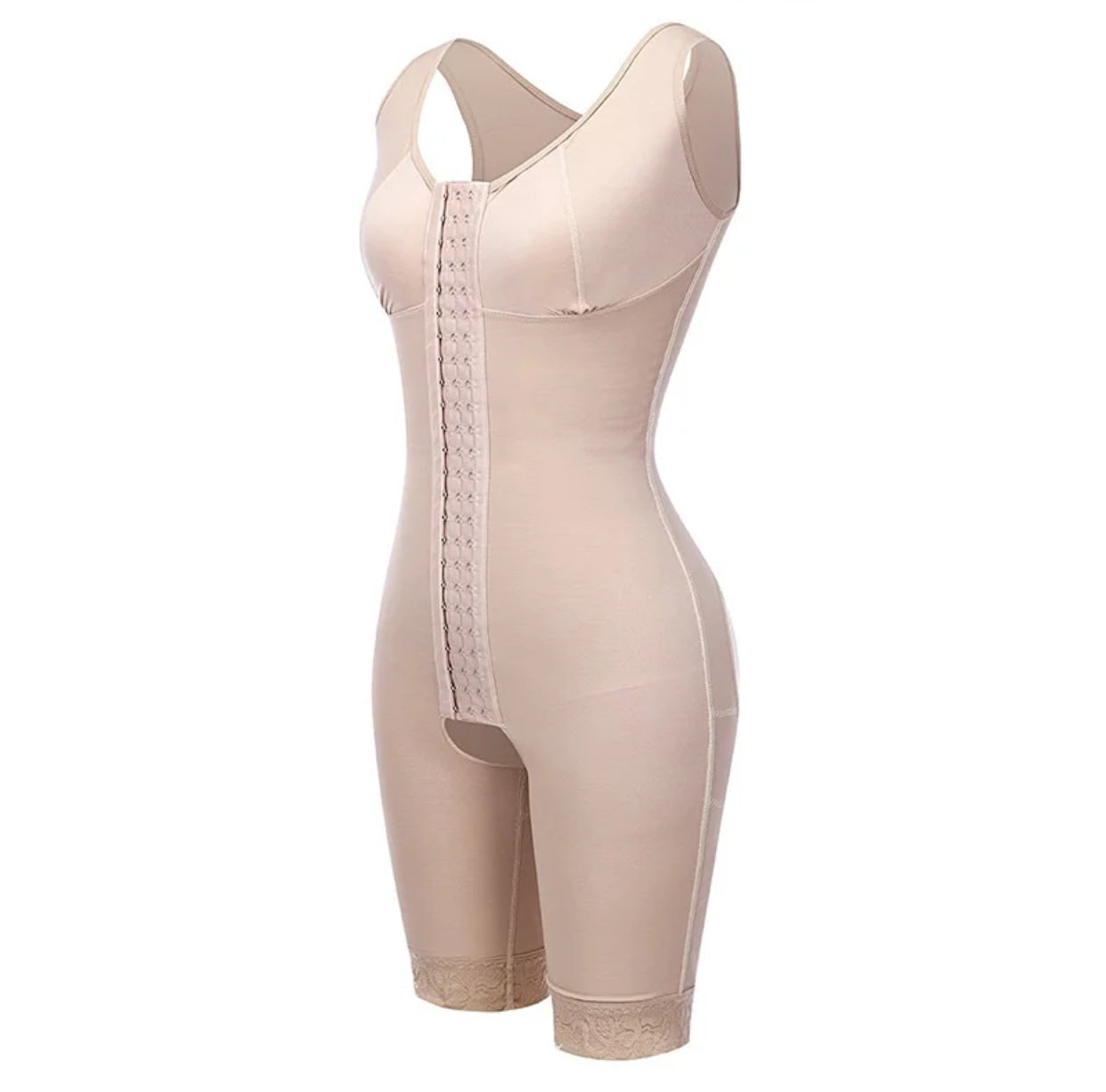 Ultimate Stretch Nude Hooks shaping girdles without crotch and without padding, available in plus size.