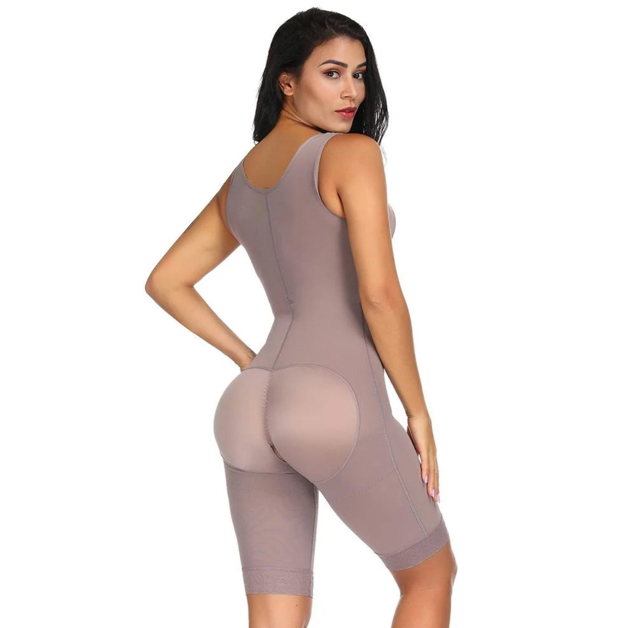 Ultimate Stretch Nude Hooks shaping girdles without crotch and without padding, available in plus size.