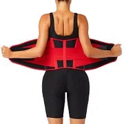 Red 3-Layer Neoprene Waist Trainer Sauna Belt Curve-Creating. (Copia)