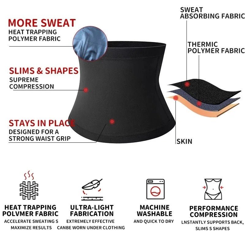 New Sports Fat Burning Waist Belt Waist Trainer Cincher Workout.
