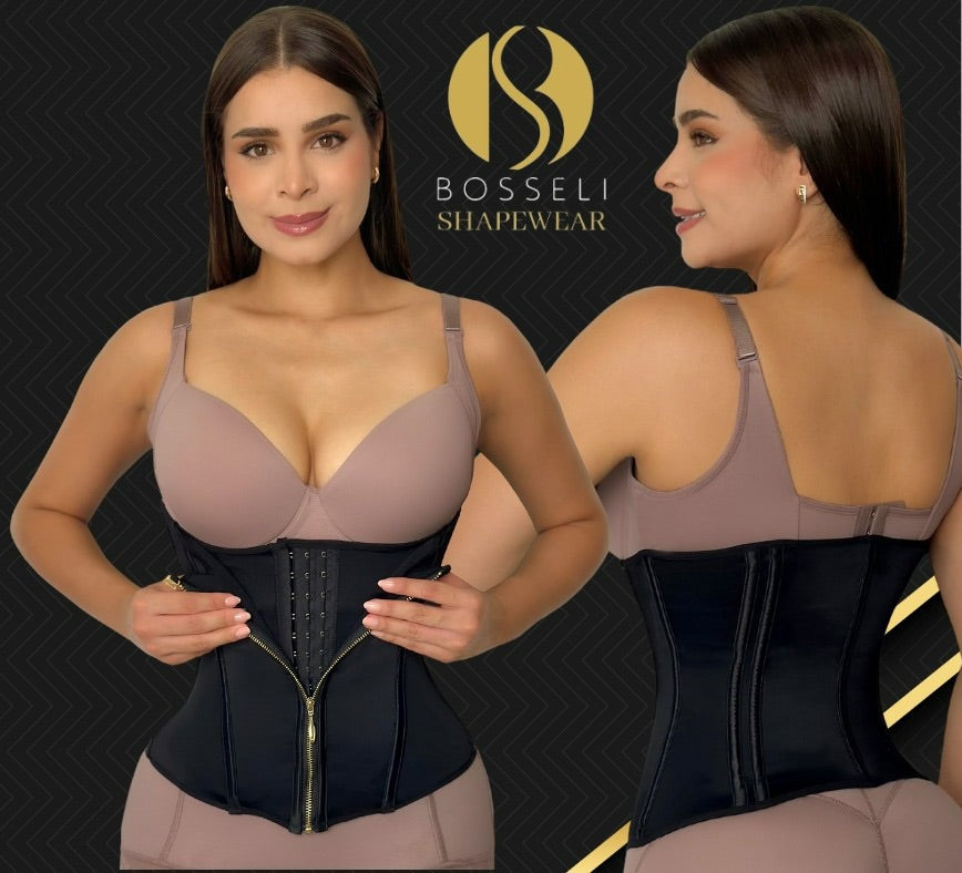 CINTURILLA CIERRA COSTILLAS 15 VARILLAS Lycra Powernet  Elegante.