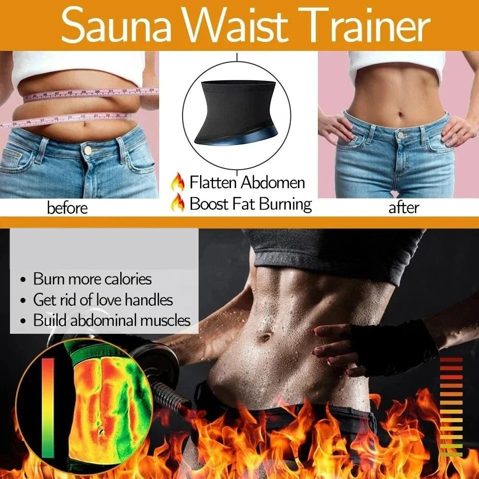 New Sports Fat Burning Waist Belt Waist Trainer Cincher Workout.