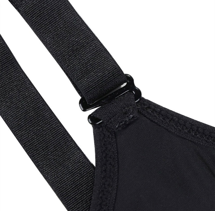 BOSSELI SHAPEWEAR Black Crotch Hooks High Waist Bodysuit Body Shaper