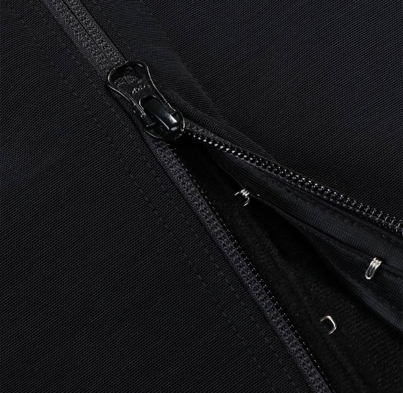 BOSSELI SHAPEWEAR Black Crotch Hooks High Waist Bodysuit Body Shaper